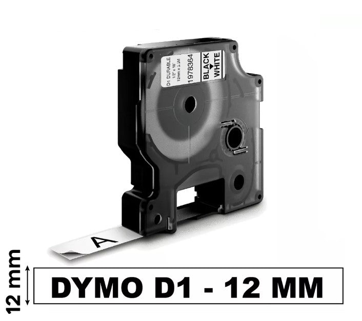 D1 Label Tape for DYMO Felt-Tip Pen 12mm X 7m | White 45013