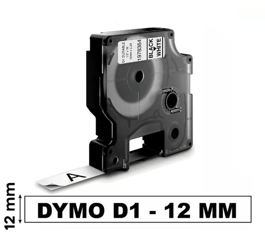 D1 Label Tape for DYMO Felt-Tip Pen 12mm X 7m | White 45013