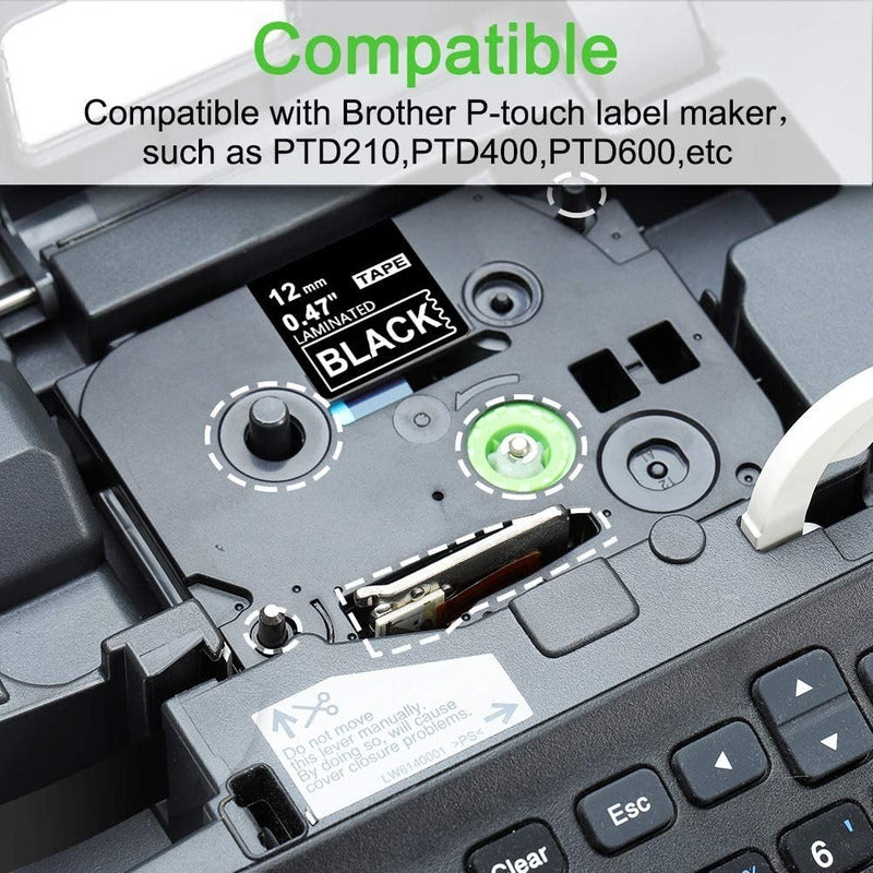 24mm X 8m Tze-355 Tape For Brother Model Pt Labter