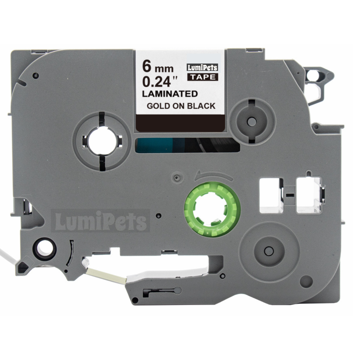 Cinta TZe-314 Para Rotuladora Brother Pt, 6mm X 8m | Dorado en Negra