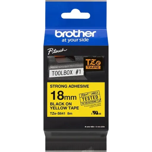 Cinta Rotuladora TZe-S641 | Brother | 18mm x 8m | Adhesivo Fuerte