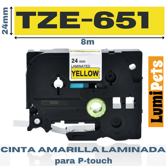 Belt Tze-251 For Labeling Machine Brother Pt Model, 24mm X 8m