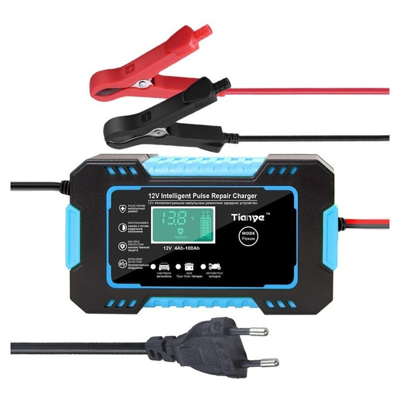 Cargador De Baterias Y Reparador Smart Auto Moto Etc 12v Blu