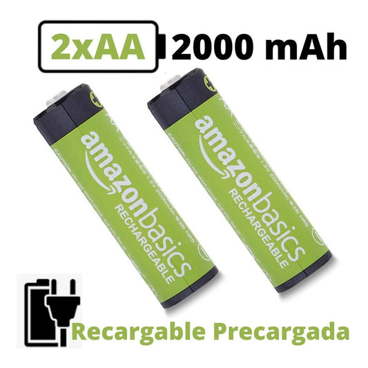 2 Pilas Recargables Amazonbasics Tamaño Aa, 2000 Mah, Ni-mh