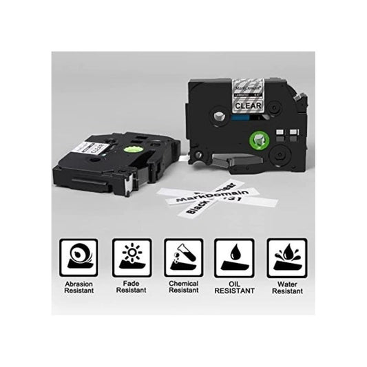 Tze-131 Transparent Strap For Brother Labeling Machine 12mm X 8m