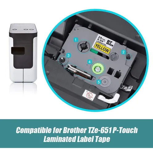 Belt Tze-251 For Labeling Machine Brother Pt Model, 24mm X 8m