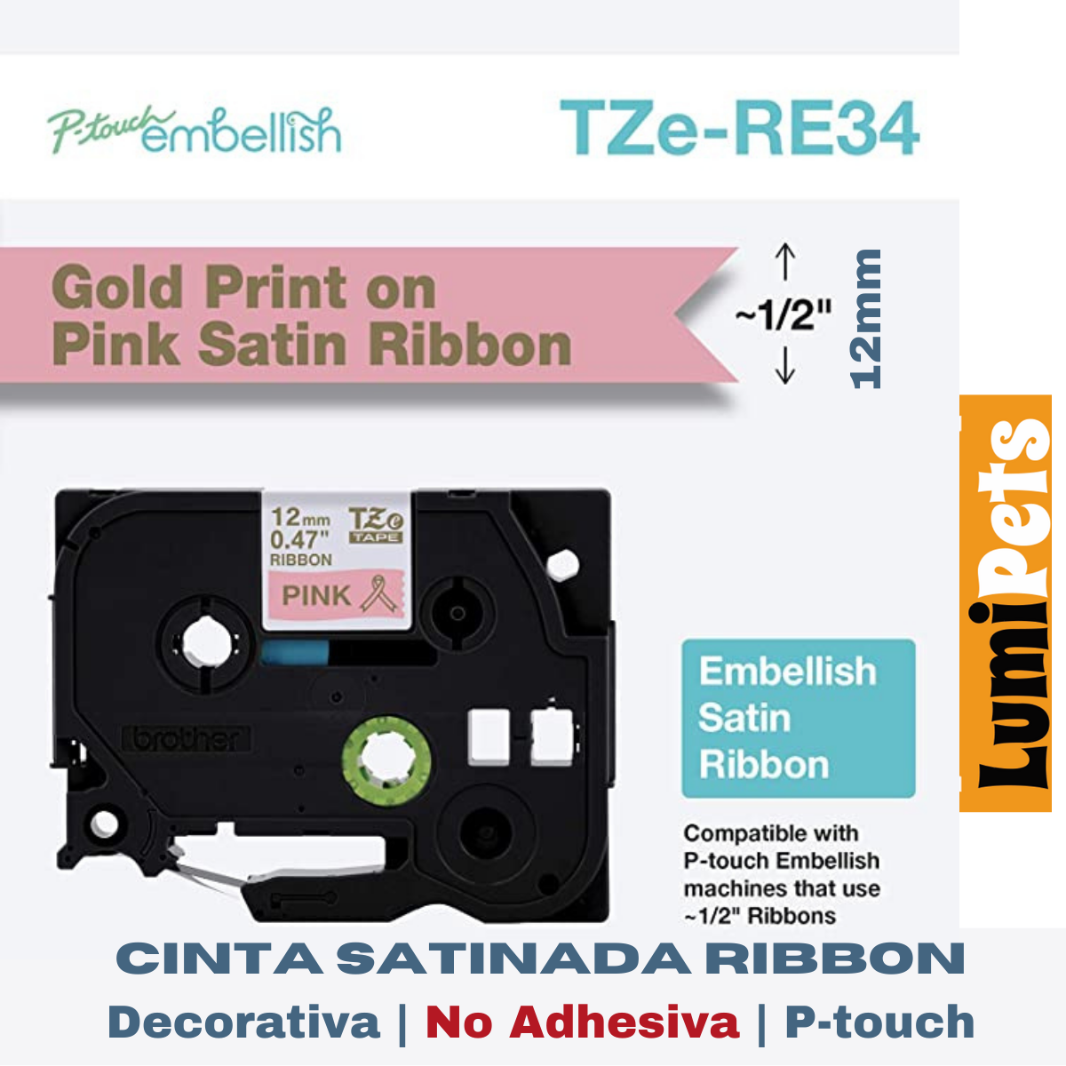 Satin Ribbon Labeling Pt Tze R231 R234 Re34 Rn34 Rw34