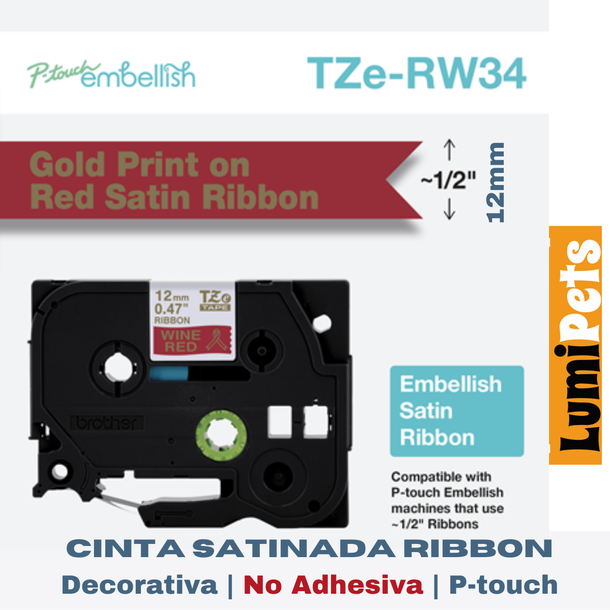 Satin Ribbon Labeling Pt Tze R231 R234 Re34 Rn34 Rw34