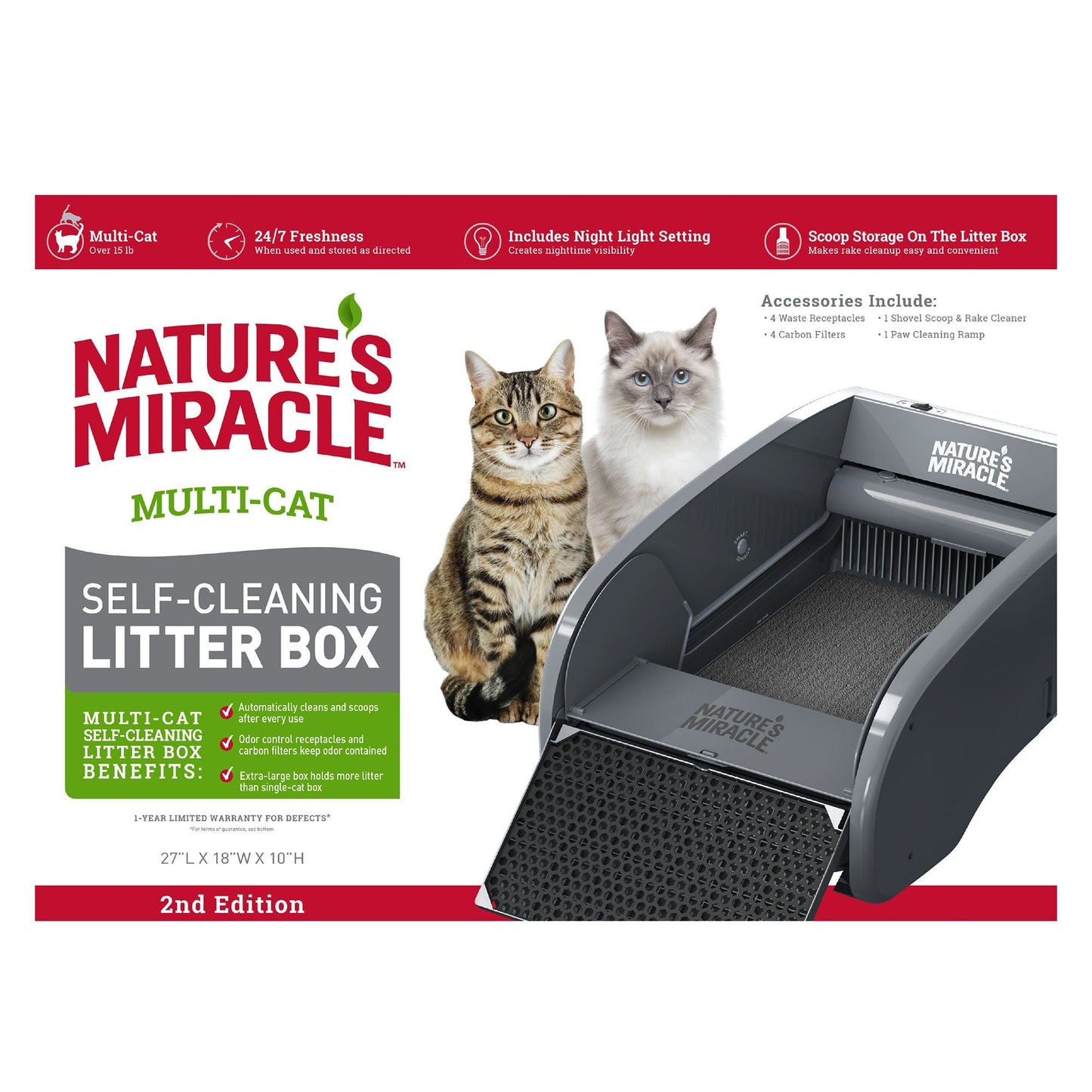 Caja Arena Autolimpiante Baño Gato - Self Cleaning Litter Box - Natures Miracle