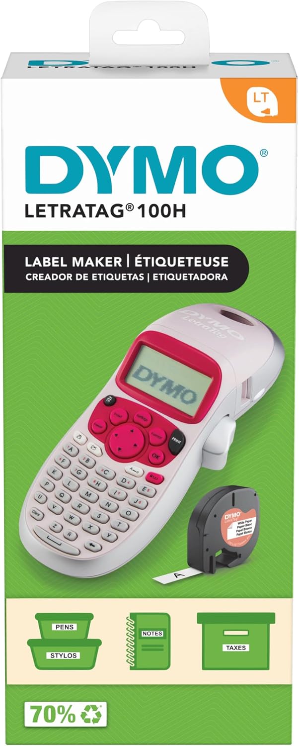 Rotuladora Letratag | DYMO | LT 100H | Rosa DYMO