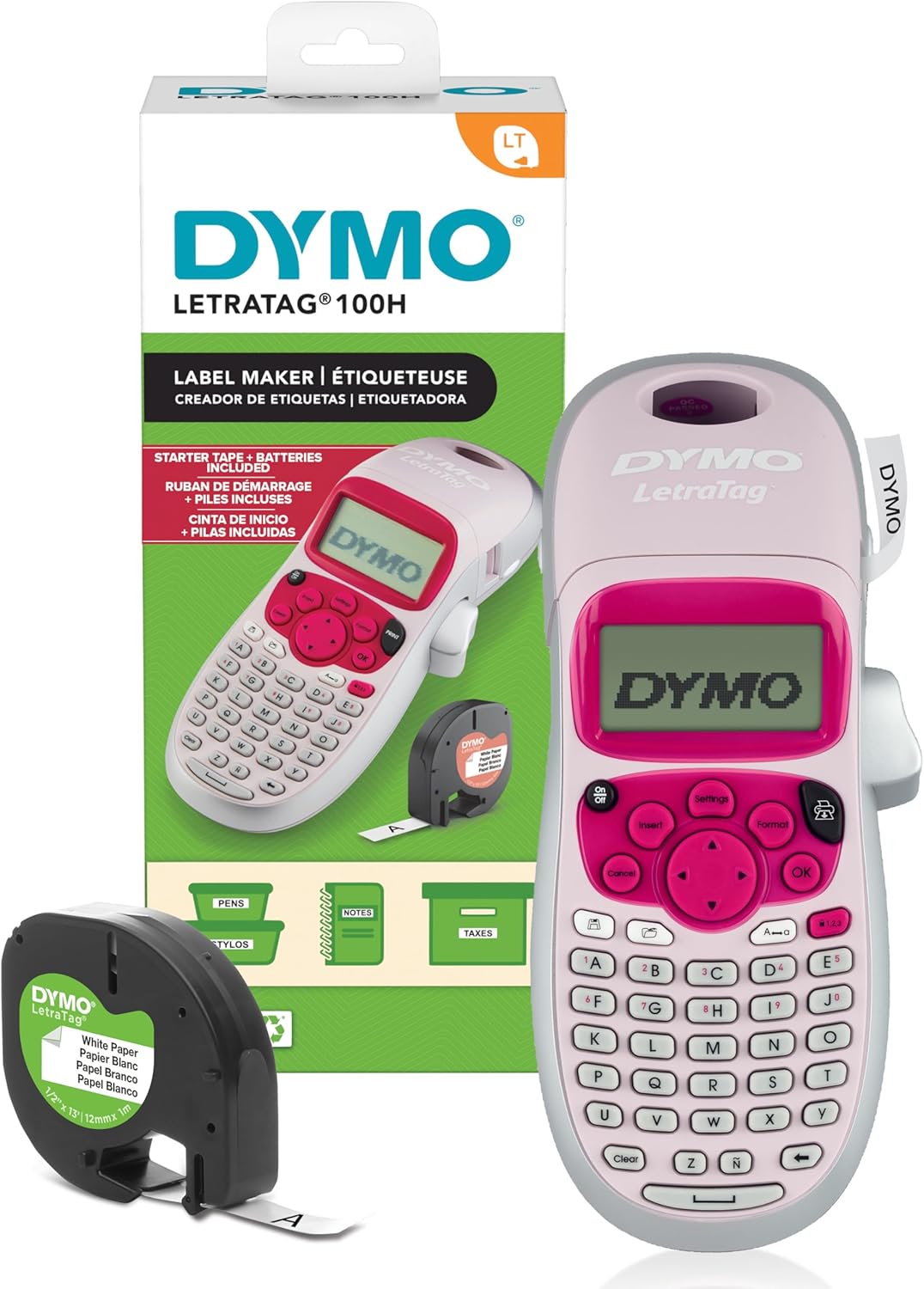 Rotuladora Letratag | DYMO | LT 100H | Rosa DYMO