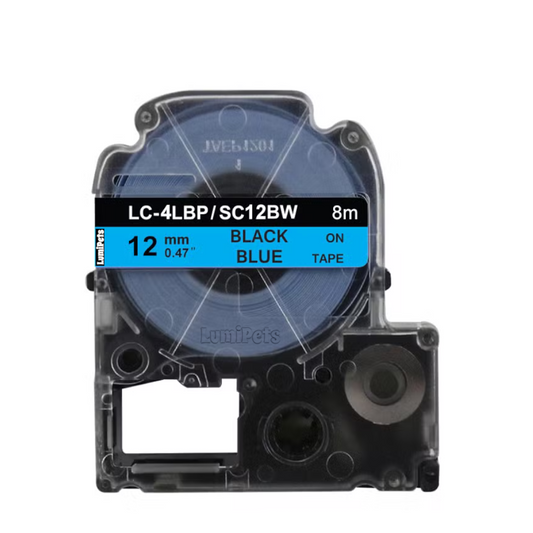 Cinta Tipo LK-4LBP para Rotuladora Epson 12mm x 8m Azul LumiPets